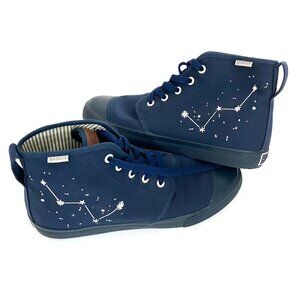Bangs Stargazer High Tops Women's 8.5 Mens' 7 navy embroidered sneakers cosmic